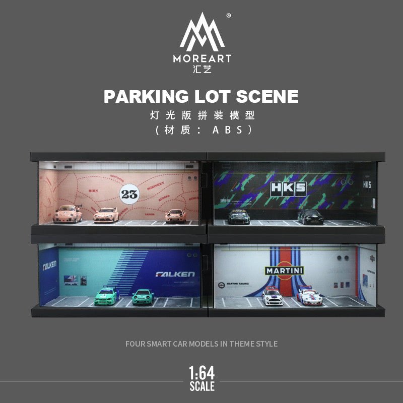 [PREORDER] MoreArt - 1/64 PARKING LOT Light version DIORAMA - HKS - MODEL CARS UKFIGURE#INNO64##TARMAC##diecast_model#