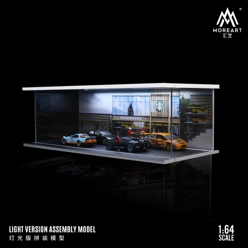 [PREORDER] MoreArt - 1/64 PARKING LOT Light version DIORAMA - Starbucks - MODEL CARS UKFIGURE#INNO64##TARMAC##diecast_model#