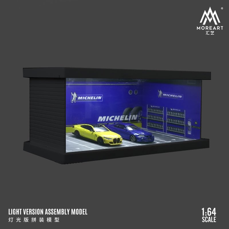 [PREORDER] MoreArt - 1/64 PARKING LOT LIGHTING DIORAMA - Michelin Theme - MO960110B - MODEL CARS UKFIGURE#INNO64##TARMAC##diecast_model#