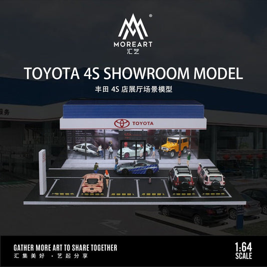 [PREORDER] MoreArt - 1/64 TOYOTA 4S SHOWROOM MODEL DIORAMA - MO936008 - MODEL CARS UKFIGURE#INNO64##TARMAC##diecast_model#