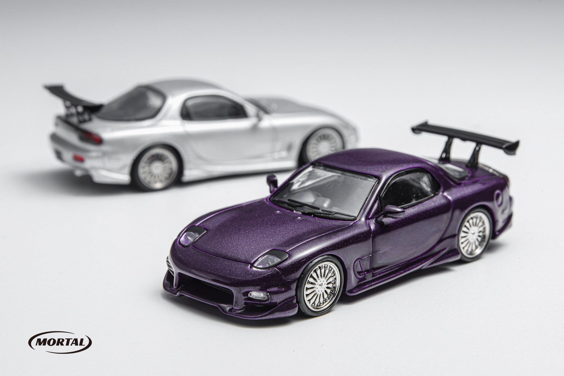 [ PREORDER ] Mortal - 1/64 mazda RX7 Veilside diecast model ( Fast and furious color matching )- SILVER - MODEL CAR UKMODEL CAR#INNO64##TARMAC##diecast_model#