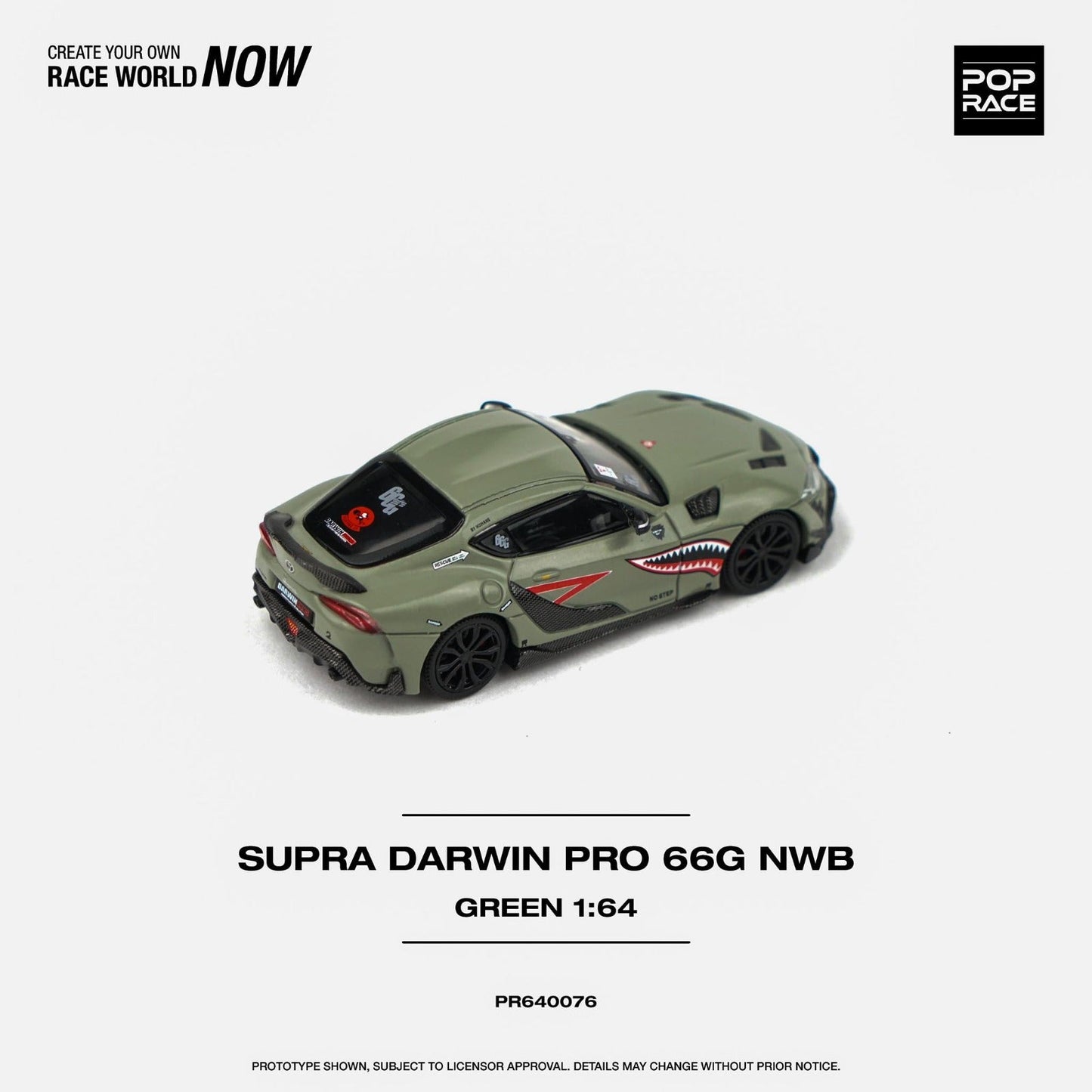 [PREORDER] POP RACE - DARWIN PRO 66G NWB SUPRA A90 - GREEN - PR640076 - MODEL CAR UKMODEL CAR#INNO64##TARMAC##diecast_model#