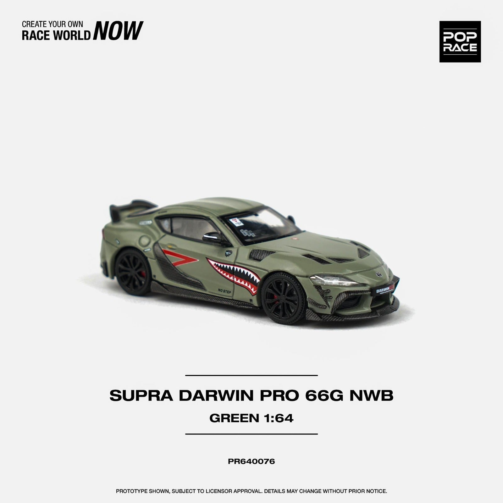 [PREORDER] POP RACE - DARWIN PRO 66G NWB SUPRA A90 - GREEN - PR640076 - MODEL CAR UKMODEL CAR#INNO64##TARMAC##diecast_model#