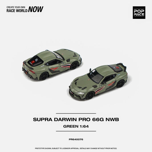 [PREORDER] POP RACE - DARWIN PRO 66G NWB SUPRA A90 - GREEN - PR640076 - MODEL CAR UKMODEL CAR#INNO64##TARMAC##diecast_model#