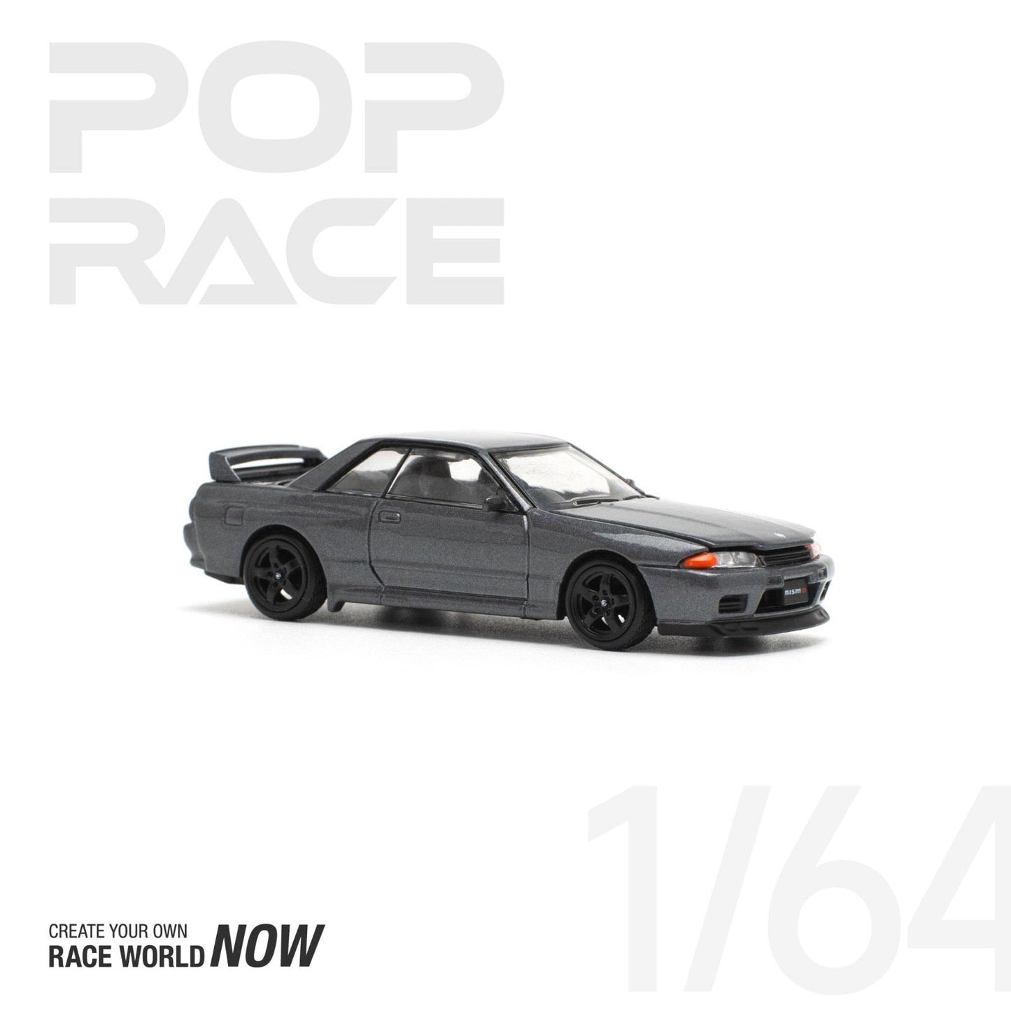 [PREORDER] POP RACE - GT-R R32 GUN GREY METALLIC - PR640101 - MODEL CAR UKMODEL CAR#INNO64##TARMAC##diecast_model#