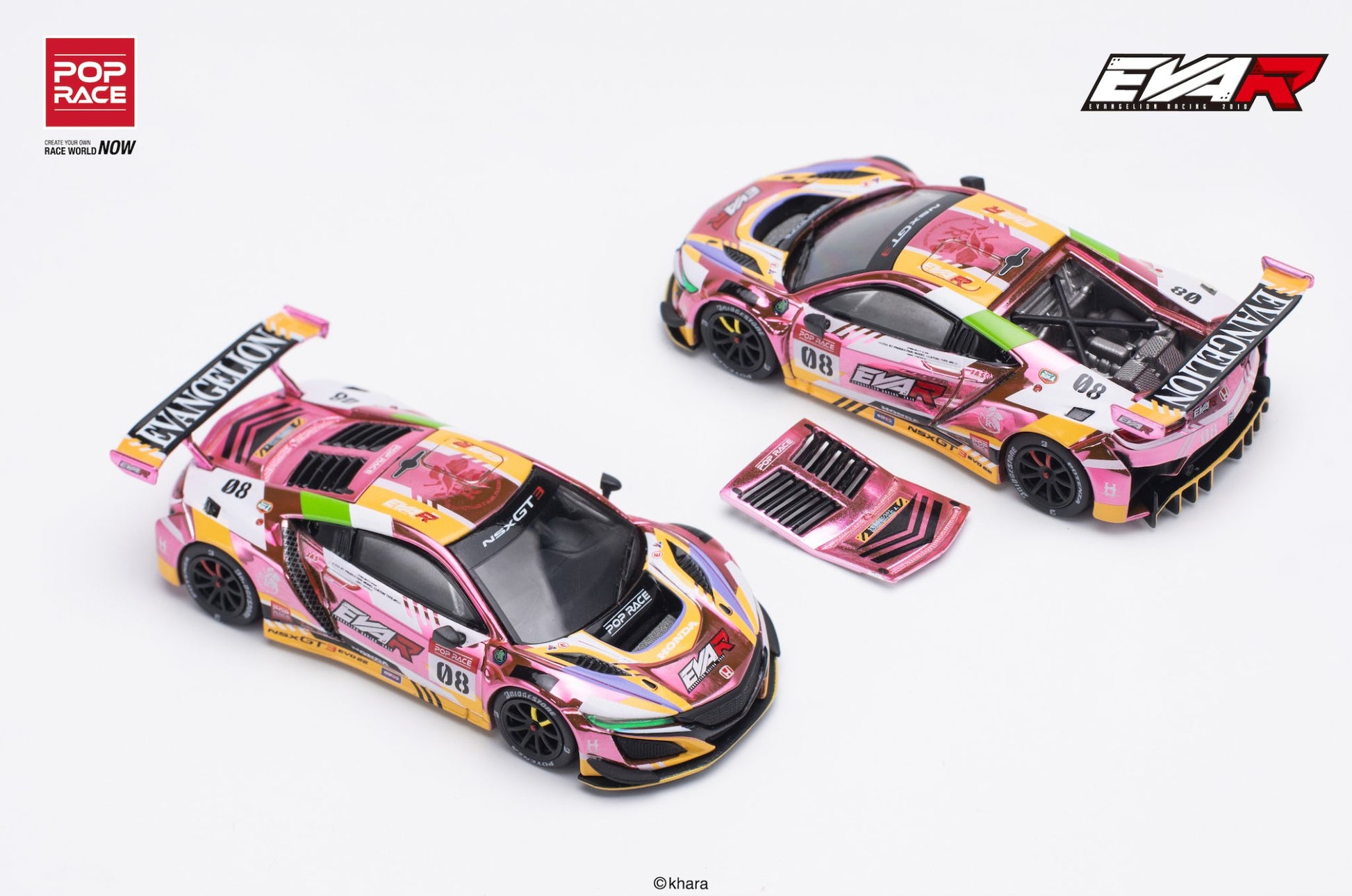 [PREORDER] POP RACE - HONDA NSX GT3 EVO22 EVA RT PRODUCTION MODEL CUSTOM TYPE-08 - PR640109 - MODEL CARS UKMODEL CAR#INNO64##TARMAC##diecast_model#