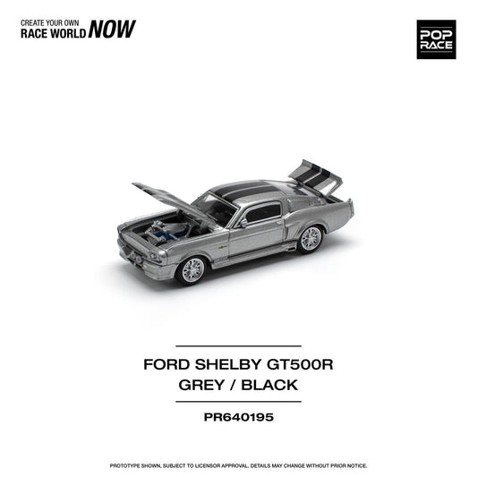 [ PREORDER ] POPRACE - 1/64 1967 SHELBY MUSTANG GT500 - GREY/BLACK Diecast model car - PR640195 - MODEL CARS UKMODEL CAR#INNO64##TARMAC##diecast_model#