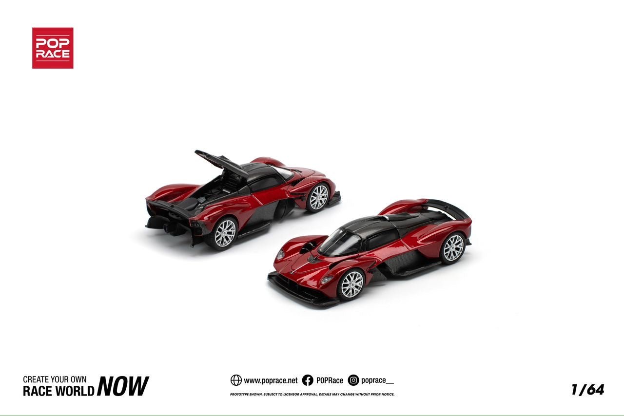 [ PREORDER ] POPRACE - 1/64 ASTON MARTIN VALKYRIE - SUPERNOVA RED Diecast model car - PR640152 - MODEL CARS UKMODEL CAR#INNO64##TARMAC##diecast_model#