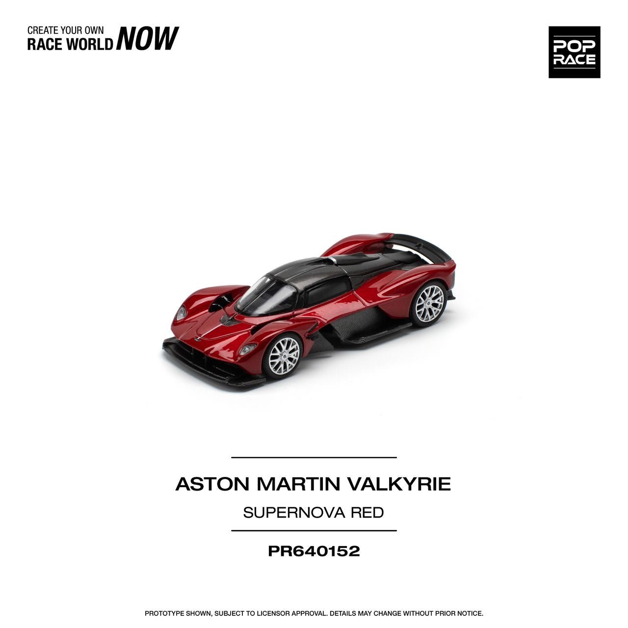 [ PREORDER ] POPRACE - 1/64 ASTON MARTIN VALKYRIE - SUPERNOVA RED Diecast model car - PR640152 - MODEL CARS UKMODEL CAR#INNO64##TARMAC##diecast_model#