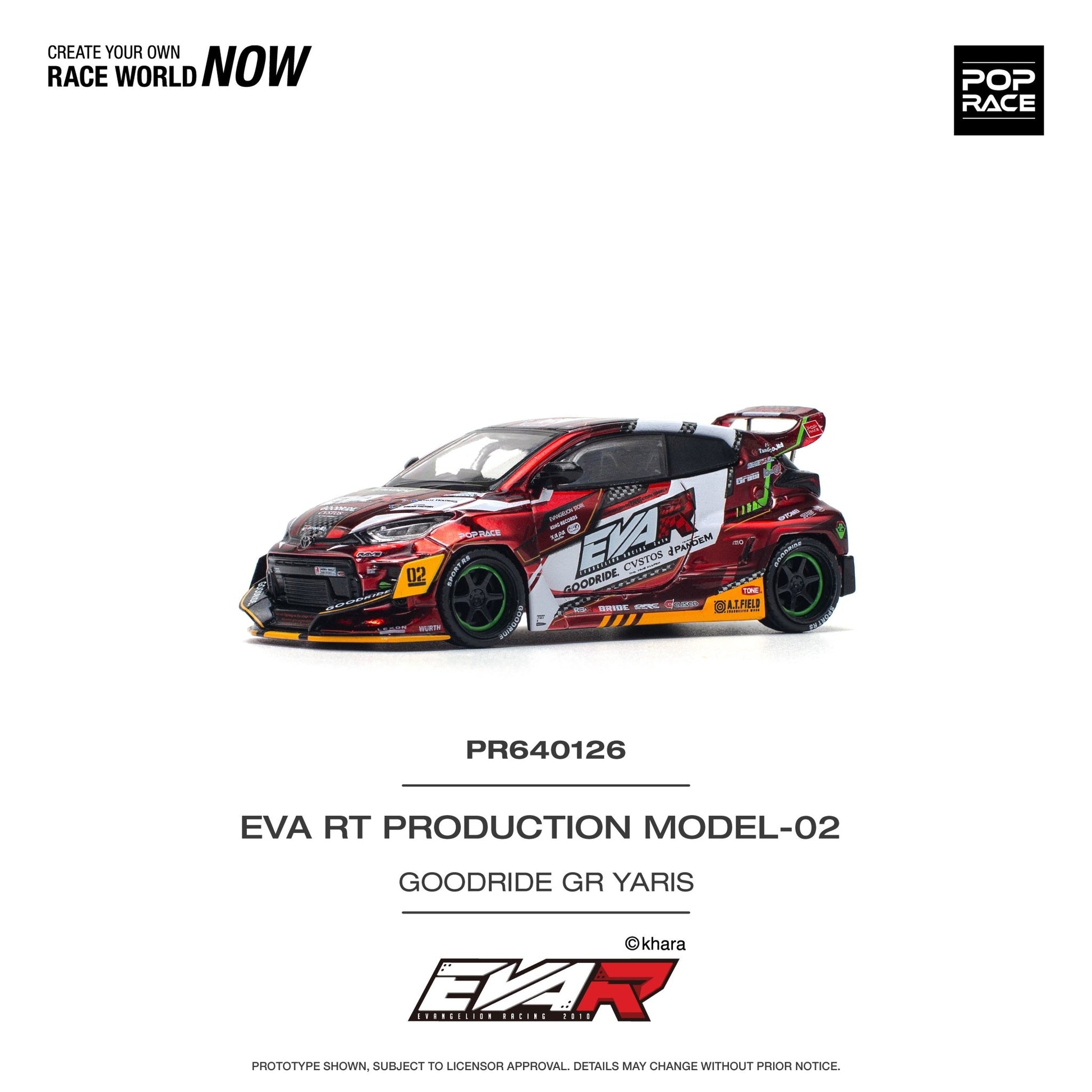 [ PREORDER ] POPRACE - 1/64 EVA RT PRODUCTION MODEL - 02 GOODRIDE GR YARIS Diecast model car - PR640126 CN - MODEL CARS UKMODEL CAR#INNO64##TARMAC##diecast_model#