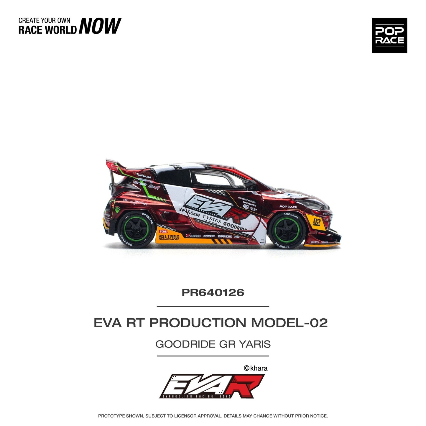 [ PREORDER ] POPRACE - 1/64 EVA RT PRODUCTION MODEL - 02 GOODRIDE GR YARIS Diecast model car - PR640126 CN - MODEL CARS UKMODEL CAR#INNO64##TARMAC##diecast_model#