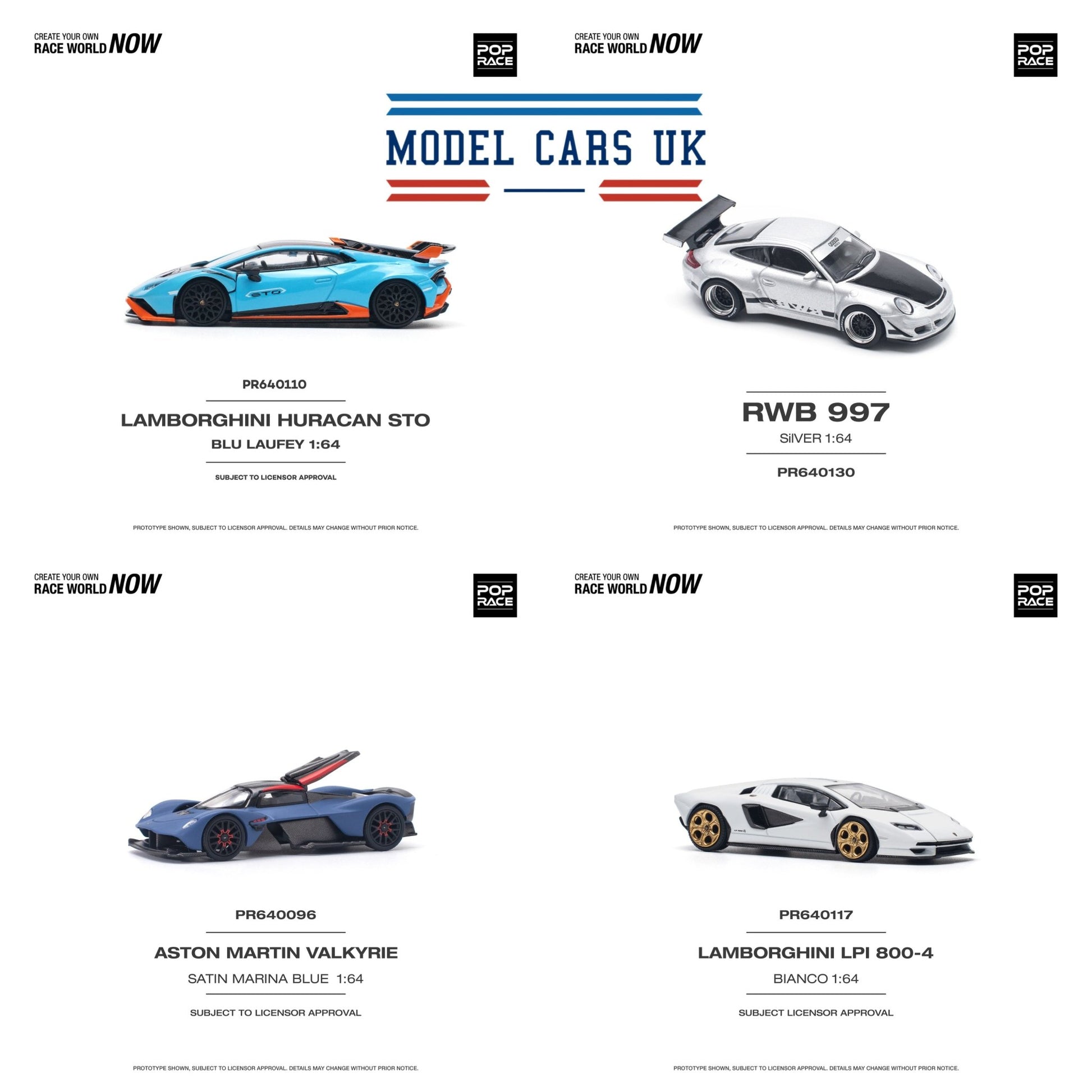 [ PREORDER ] POPRACE - 1/64 LAMBORGHINI HURACÁN STO BLU LAUFEY/ARANCIO XANTO Diecast model car (PR640110) - MODEL CARS UKMODEL CAR#INNO64##TARMAC##diecast_model#