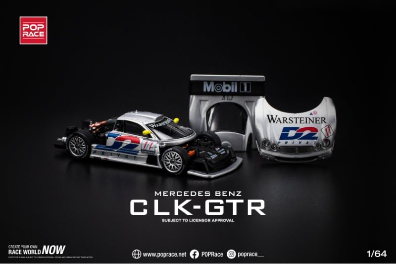 [ PREORDER ] POPRACE - 1/64 MERCEDES-BENZ CLK AMG GTR - 1997 FIA GT D2 PRIVAT Diecast model car (PR640095) - MODEL CARS UKMODEL CAR#INNO64##TARMAC##diecast_model#