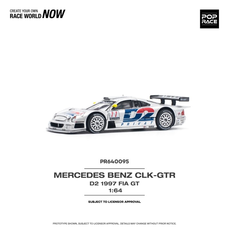 [ PREORDER ] POPRACE - 1/64 MERCEDES-BENZ CLK AMG GTR - 1997 FIA GT D2 PRIVAT Diecast model car (PR640095) - MODEL CARS UKMODEL CAR#INNO64##TARMAC##diecast_model#