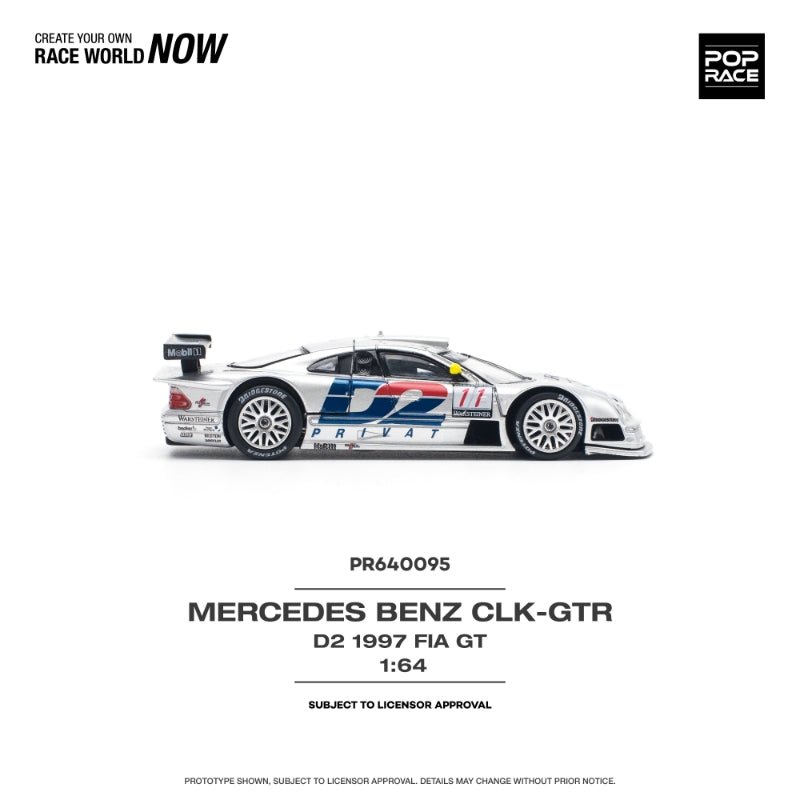 [ PREORDER ] POPRACE - 1/64 MERCEDES-BENZ CLK AMG GTR - 1997 FIA GT D2 PRIVAT Diecast model car (PR640095) - MODEL CARS UKMODEL CAR#INNO64##TARMAC##diecast_model#