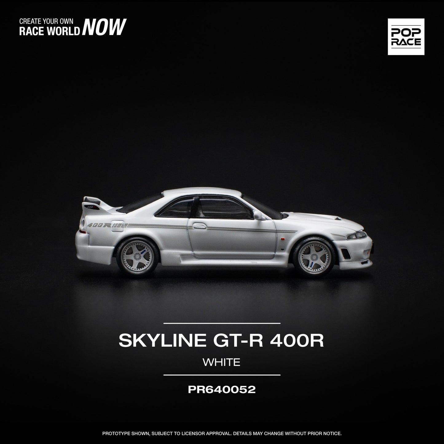 [ PREORDER ] POPRACE - 1/64 NISSAN GT - R R33 NISMO 400R - WHITE - Diecast model car - PR640052 - MODEL CARS UKMODEL CAR#INNO64##TARMAC##diecast_model#