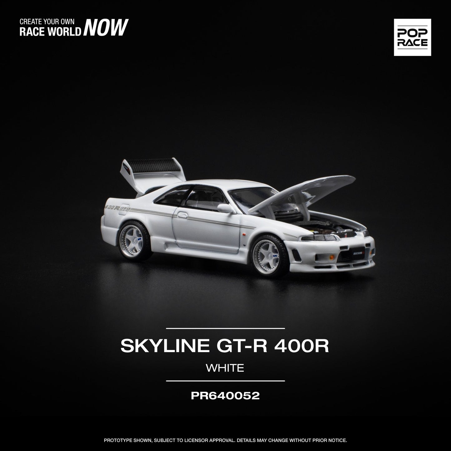 [ PREORDER ] POPRACE - 1/64 NISSAN GT - R R33 NISMO 400R - WHITE - Diecast model car - PR640052 - MODEL CARS UKMODEL CAR#INNO64##TARMAC##diecast_model#