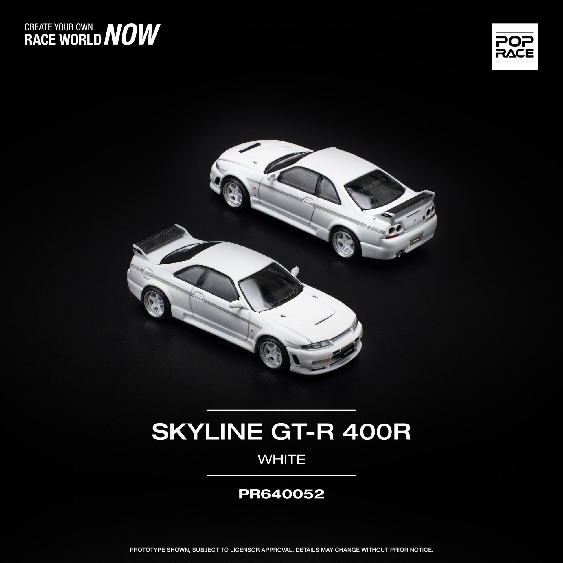 [ PREORDER ] POPRACE - 1/64 NISSAN GT - R R33 NISMO 400R - WHITE - Diecast model car - PR640052 - MODEL CARS UKMODEL CAR#INNO64##TARMAC##diecast_model#