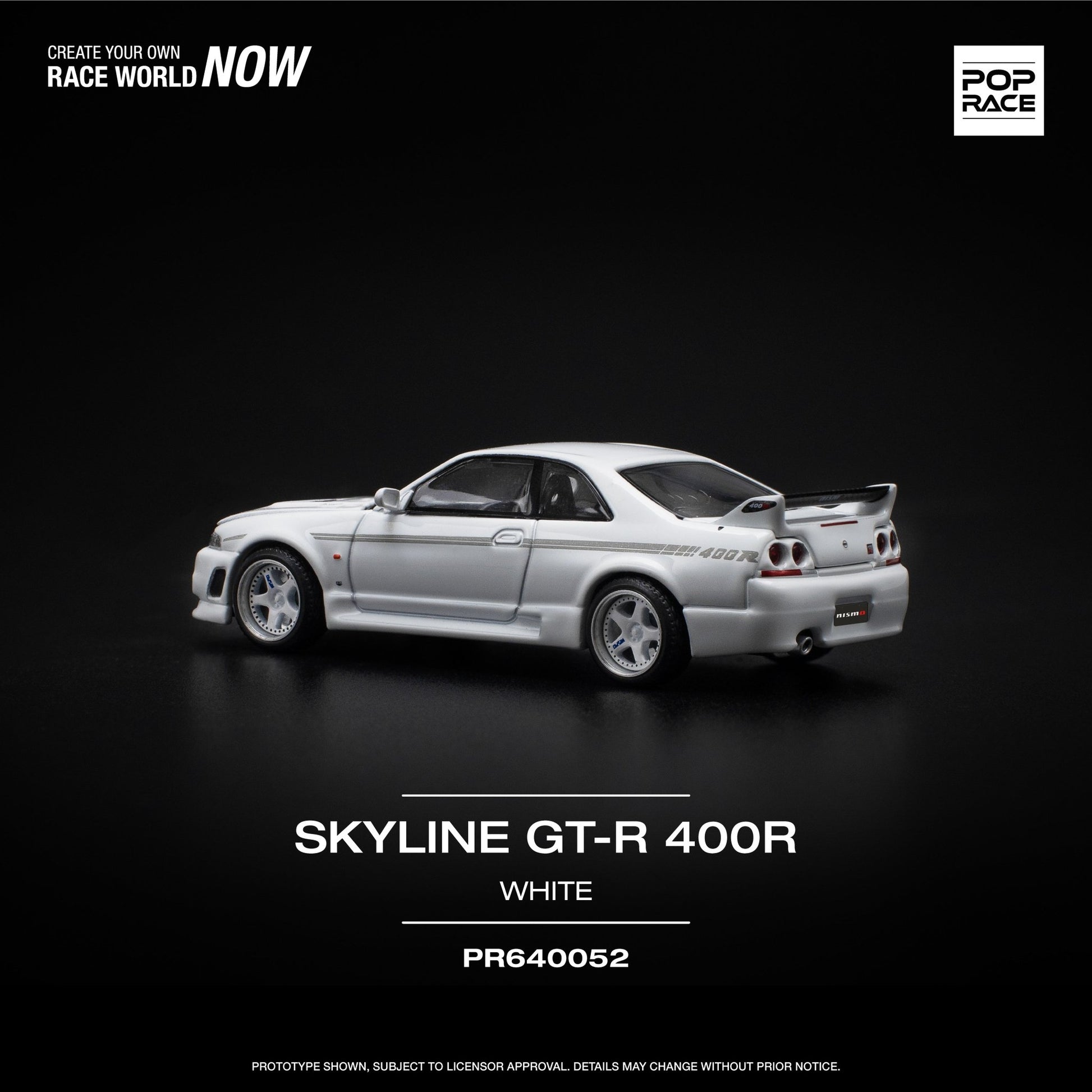 [ PREORDER ] POPRACE - 1/64 NISSAN GT - R R33 NISMO 400R - WHITE - Diecast model car - PR640052 - MODEL CARS UKMODEL CAR#INNO64##TARMAC##diecast_model#