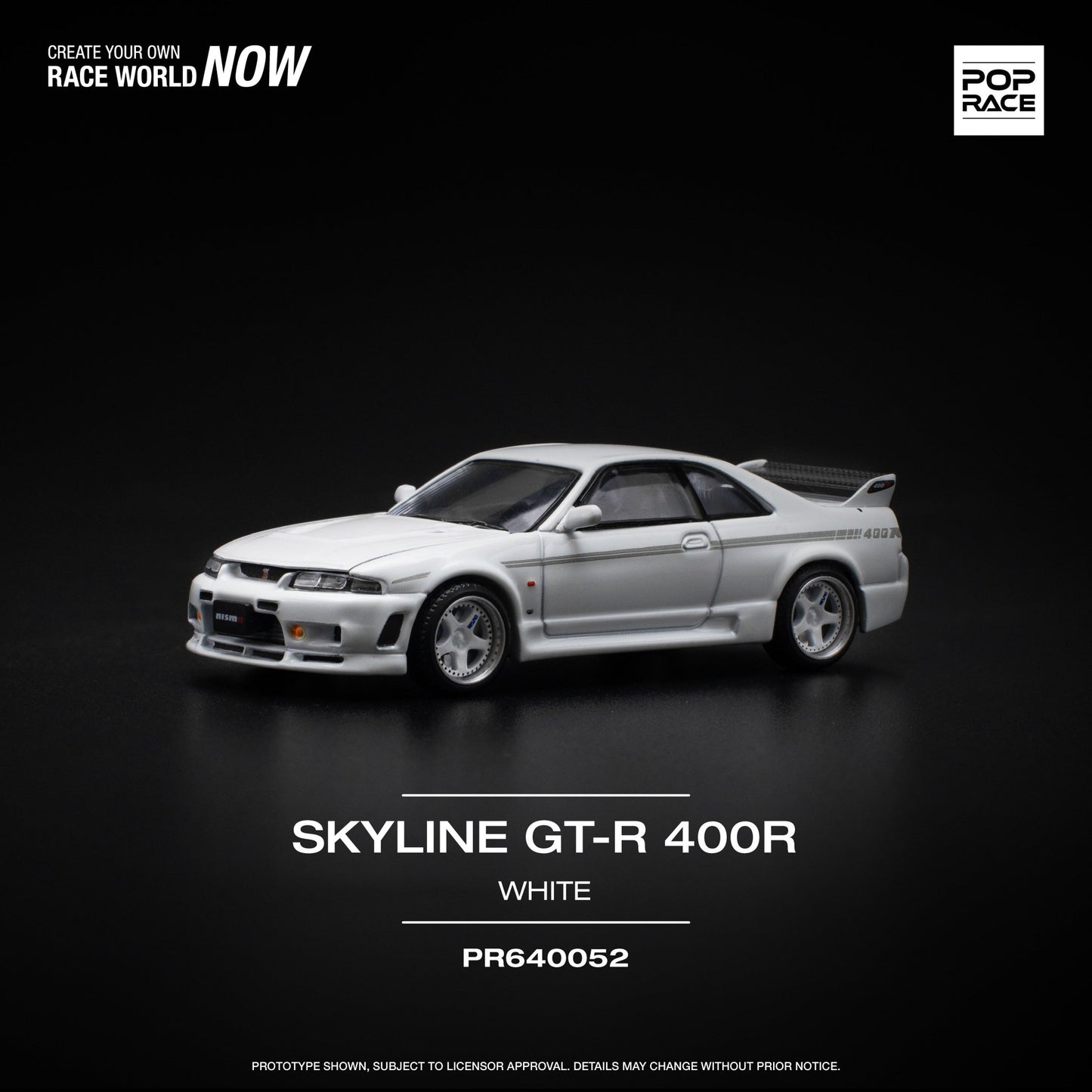 [ PREORDER ] POPRACE - 1/64 NISSAN GT - R R33 NISMO 400R - WHITE - Diecast model car - PR640052 - MODEL CARS UKMODEL CAR#INNO64##TARMAC##diecast_model#