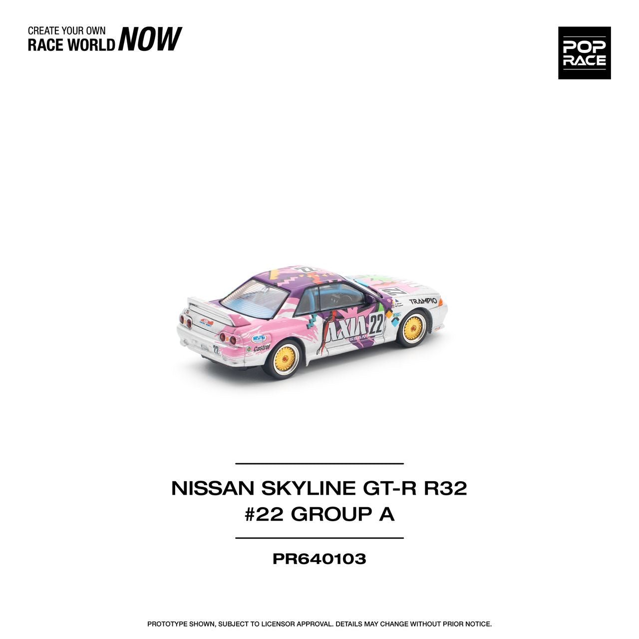 [ PREORDER ] POPRACE - 1/64 NISSAN SKYLINE GT - R R32 #22 AXIA GROUP A Diecast model car - PR640103 - MODEL CARS UKMODEL CAR#INNO64##TARMAC##diecast_model#