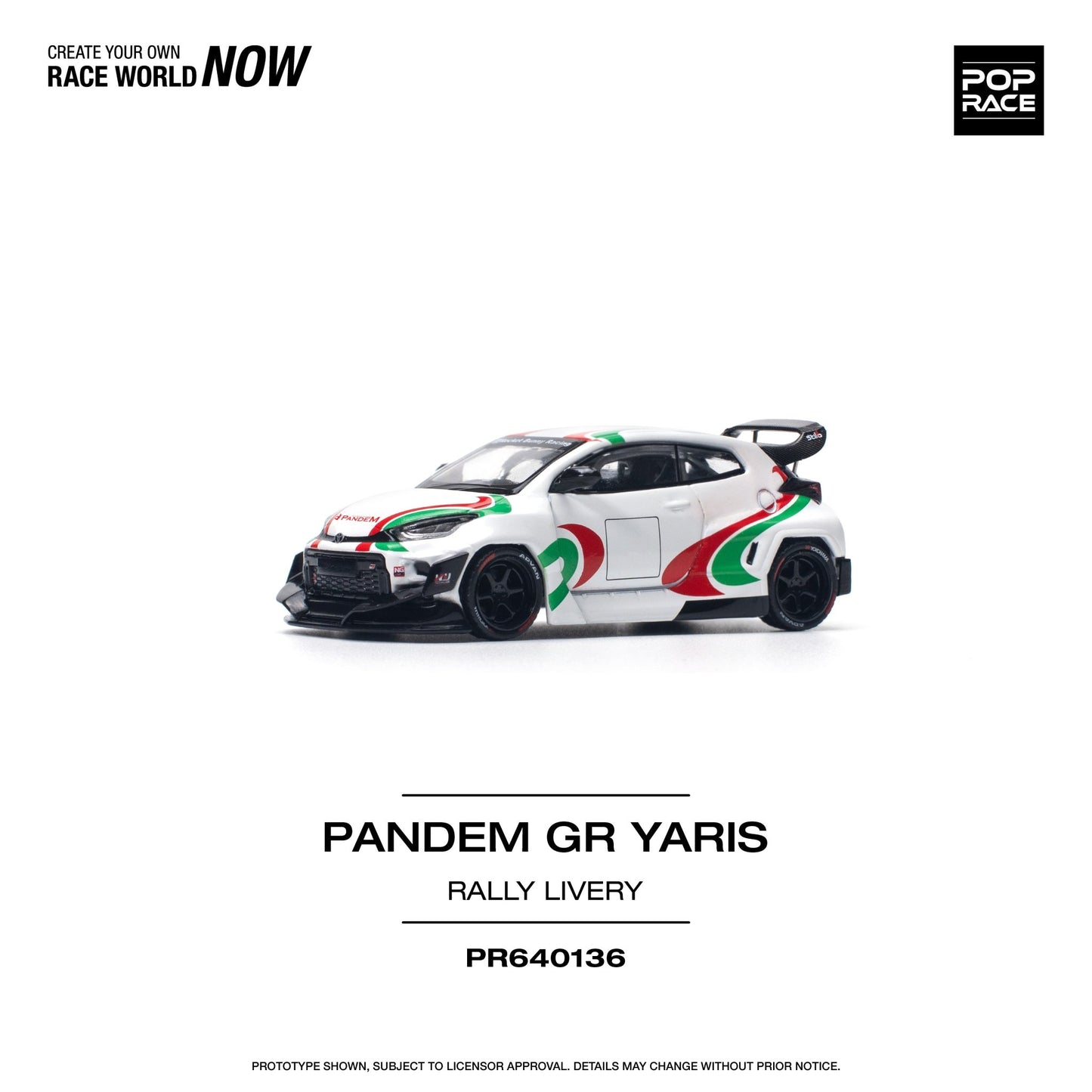 [ PREORDER ] POPRACE - 1/64 PANDEM GR YARIS - RALLY LIVERY - Diecast model car - PR640136 - MODEL CARS UKMODEL CAR#INNO64##TARMAC##diecast_model#