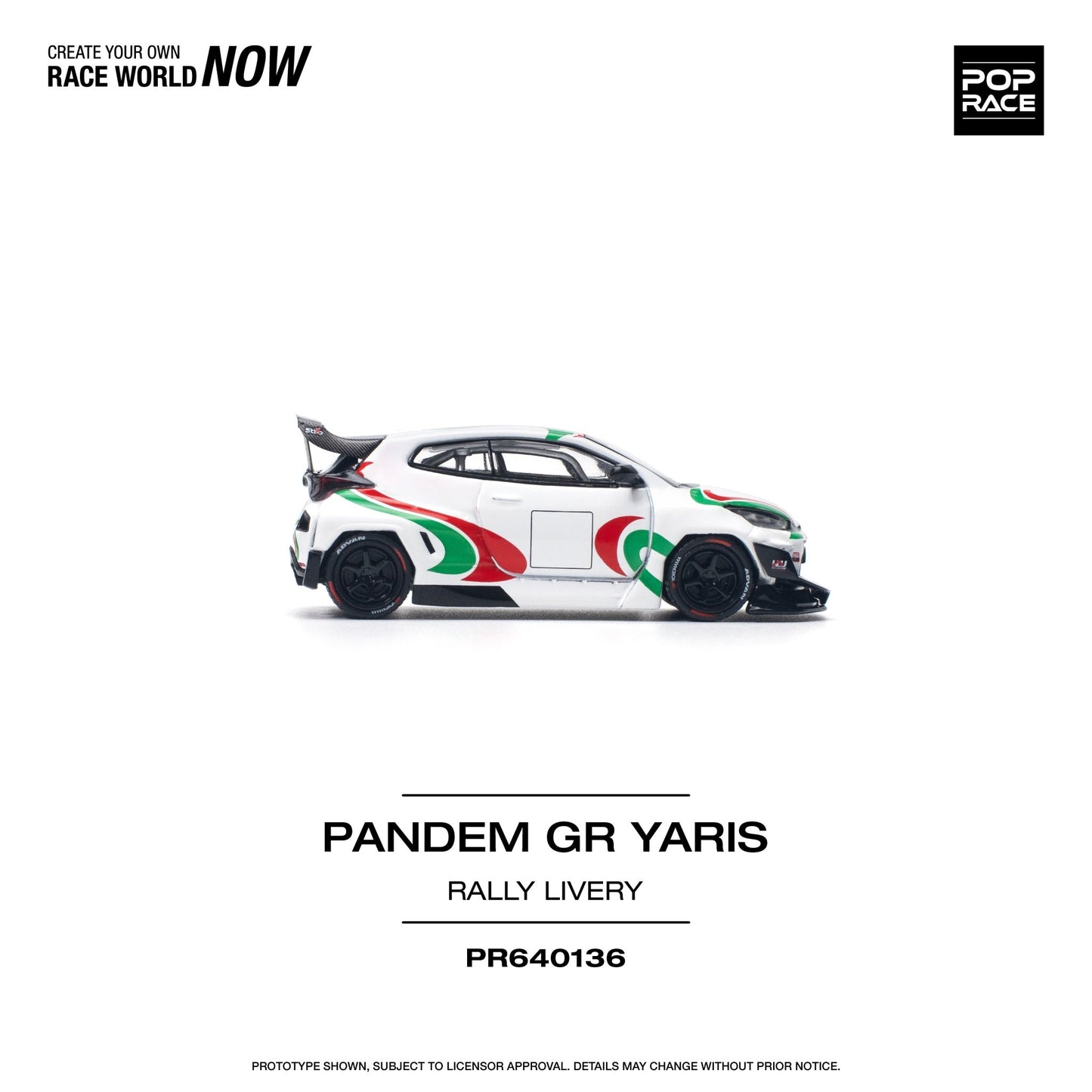 [ PREORDER ] POPRACE - 1/64 PANDEM GR YARIS - RALLY LIVERY - Diecast model car - PR640136 - MODEL CARS UKMODEL CAR#INNO64##TARMAC##diecast_model#