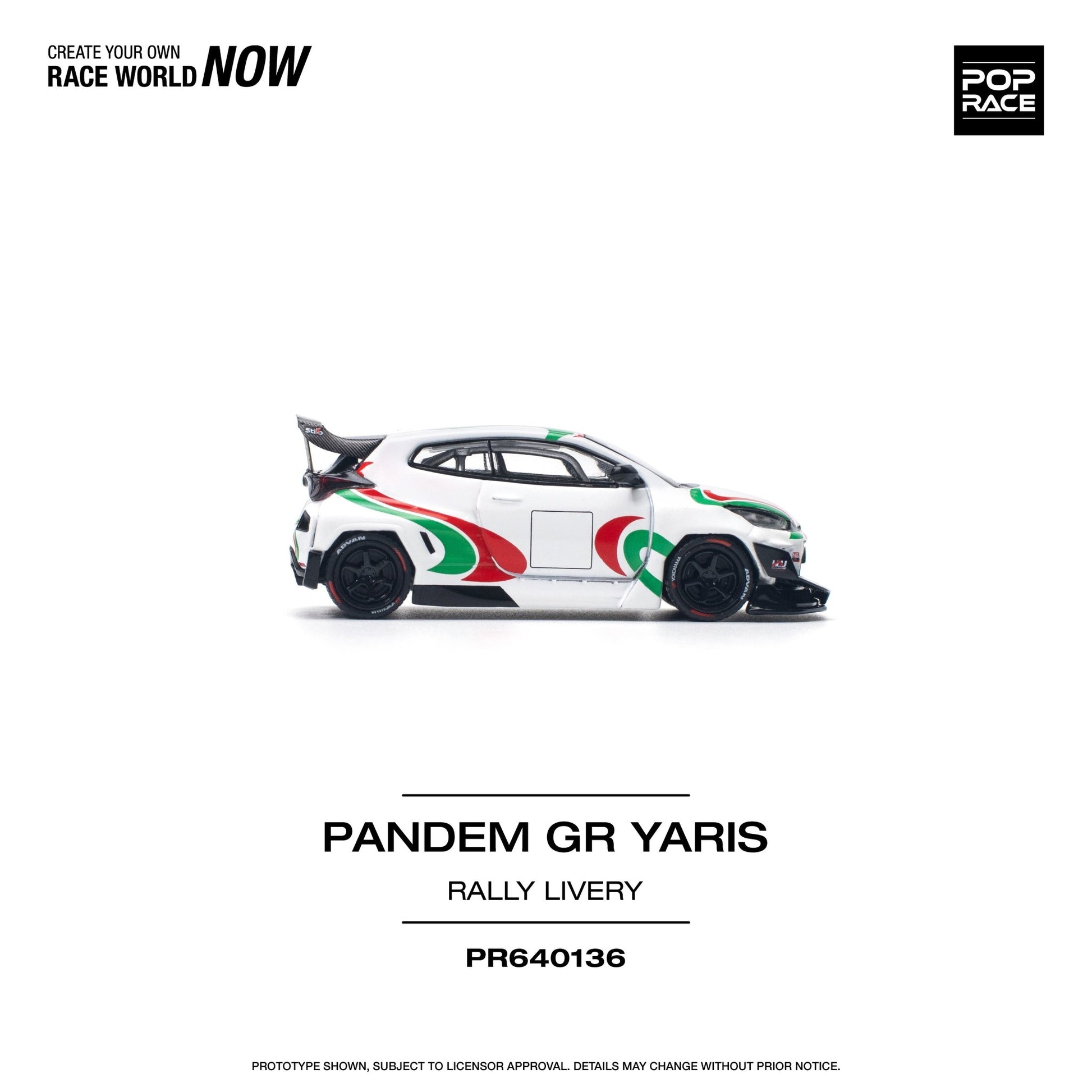 [ PREORDER ] POPRACE - 1/64 PANDEM GR YARIS - RALLY LIVERY - Diecast model car - PR640136 - MODEL CARS UKMODEL CAR#INNO64##TARMAC##diecast_model#