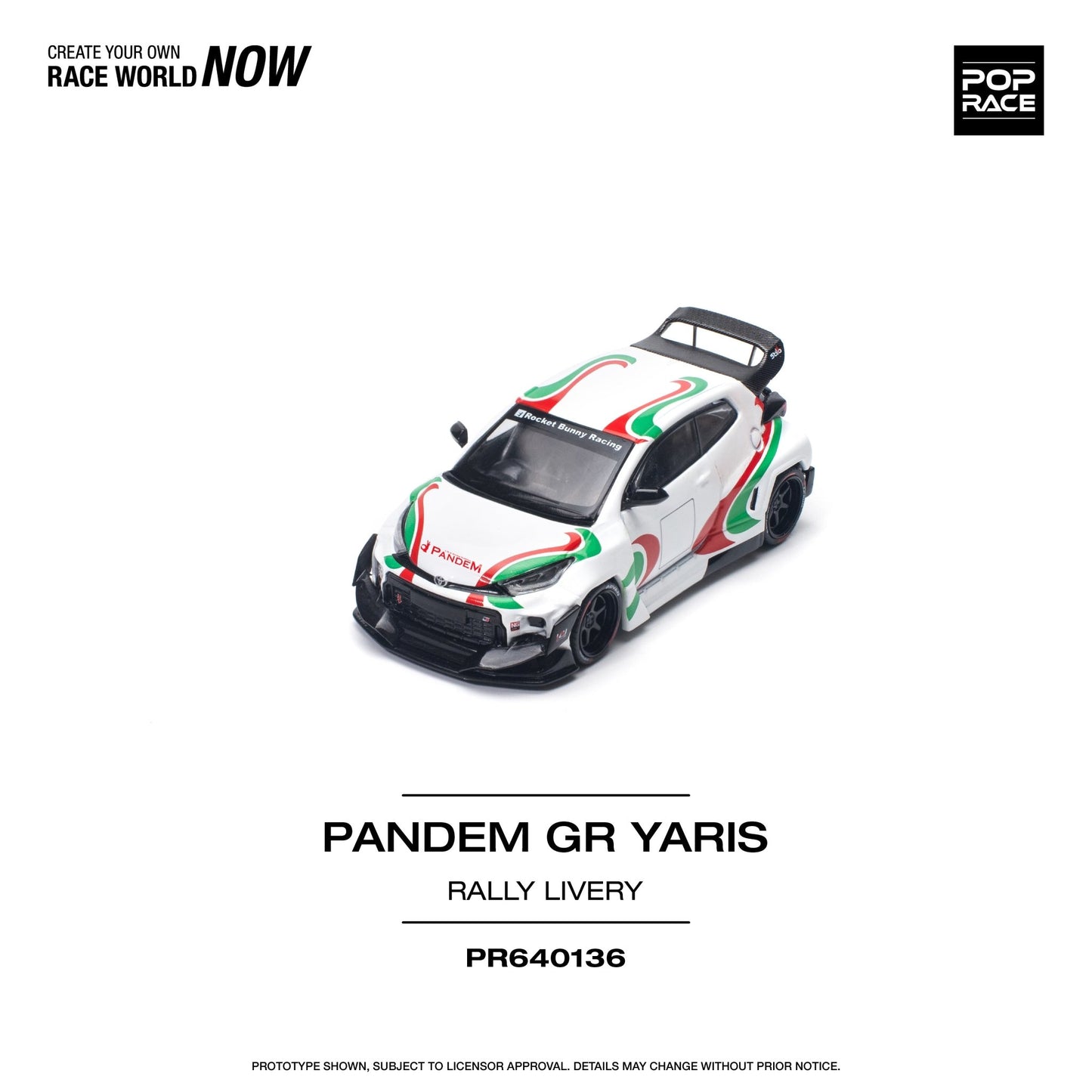 [ PREORDER ] POPRACE - 1/64 PANDEM GR YARIS - RALLY LIVERY - Diecast model car - PR640136 - MODEL CARS UKMODEL CAR#INNO64##TARMAC##diecast_model#