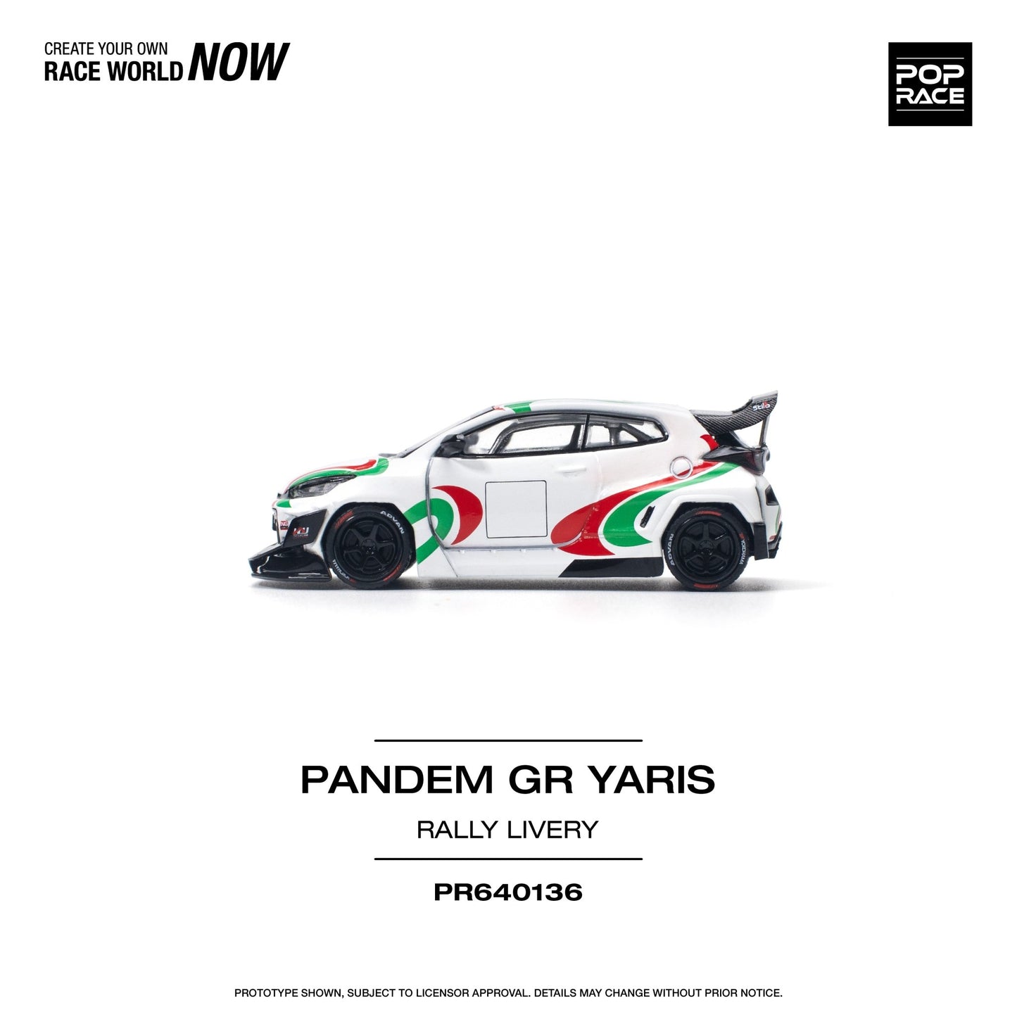 [ PREORDER ] POPRACE - 1/64 PANDEM GR YARIS - RALLY LIVERY - Diecast model car - PR640136 - MODEL CARS UKMODEL CAR#INNO64##TARMAC##diecast_model#