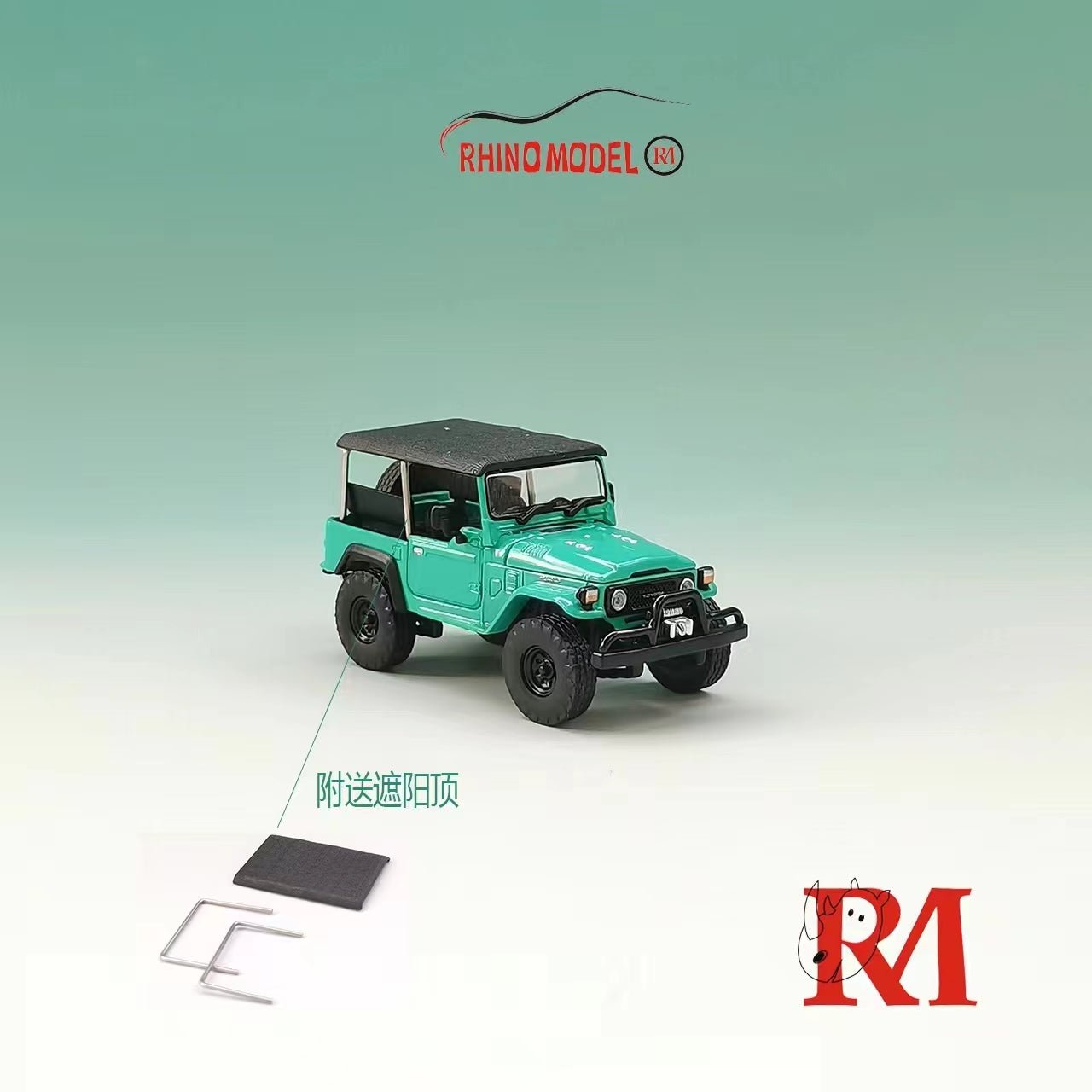 [ PREORDER ] Rhino Model RM - 1/64 Land Cruiser,FJ40 Pick Up (LC40) diecast model - Blue - MODEL CARS UKMODEL CAR#INNO64##TARMAC##diecast_model#