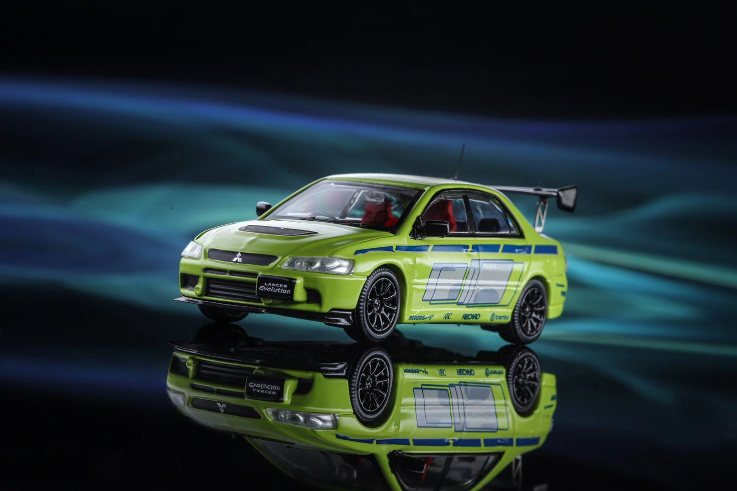 [ PREORDER ] Speed GT - 1/64 Lancer Evolution EVO IX,movie Fast and Furious 2 Paul Mitsubishi livery green diecast model - MODEL CARS UKMODEL CAR#INNO64##TARMAC##diecast_model#