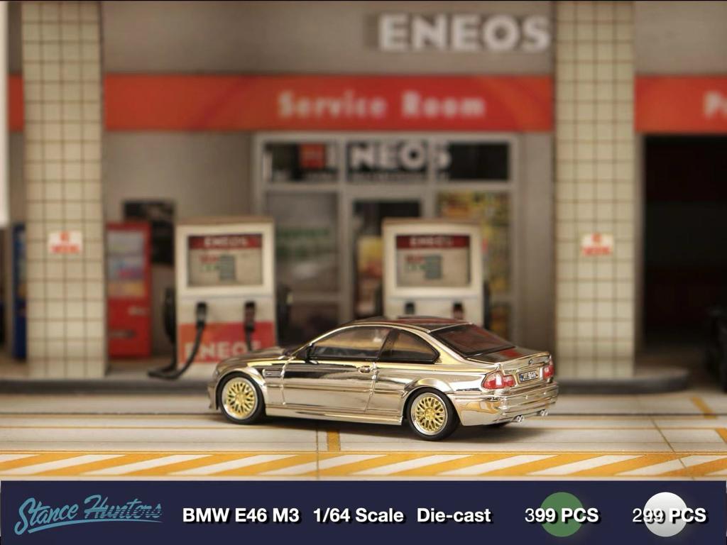 [ PREORDER ] Stance Hunters SH 1/64 - BMW E46 M3 diecast model - Chrome Silver with BBS wheel - MODEL CAR UKMODEL CAR#INNO64##TARMAC##diecast_model#