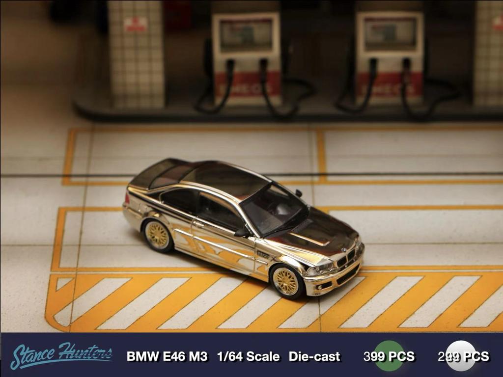 [ PREORDER ] Stance Hunters SH 1/64 - BMW E46 M3 diecast model - Chrome Silver with BBS wheel - MODEL CAR UKMODEL CAR#INNO64##TARMAC##diecast_model#