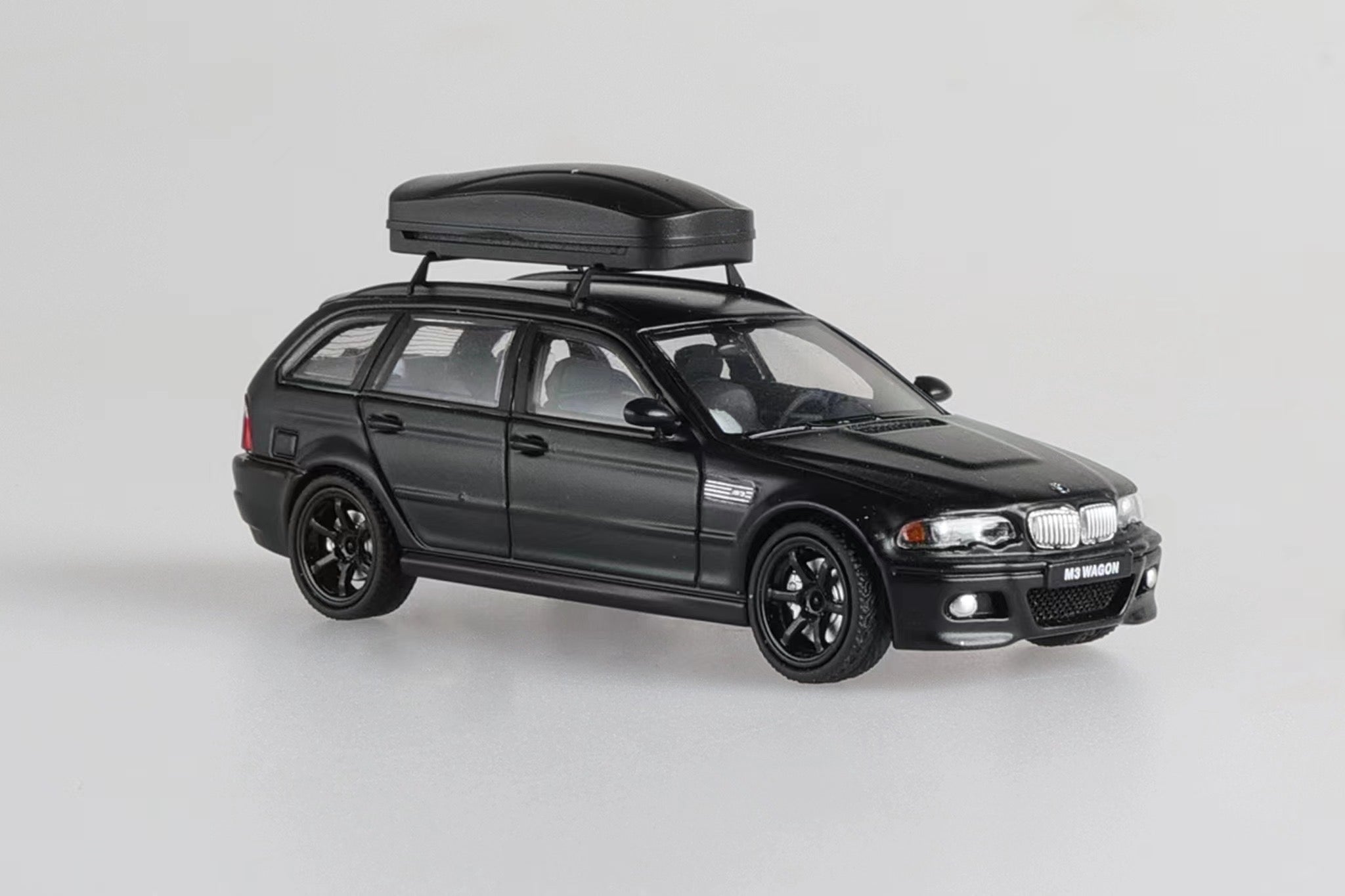 PREORDER Stance Hunters SH 1 64 BMW E46 Wagon diecast model C matte black black TE37 MODEL CARS UK INNO64 TARMAC diecast model