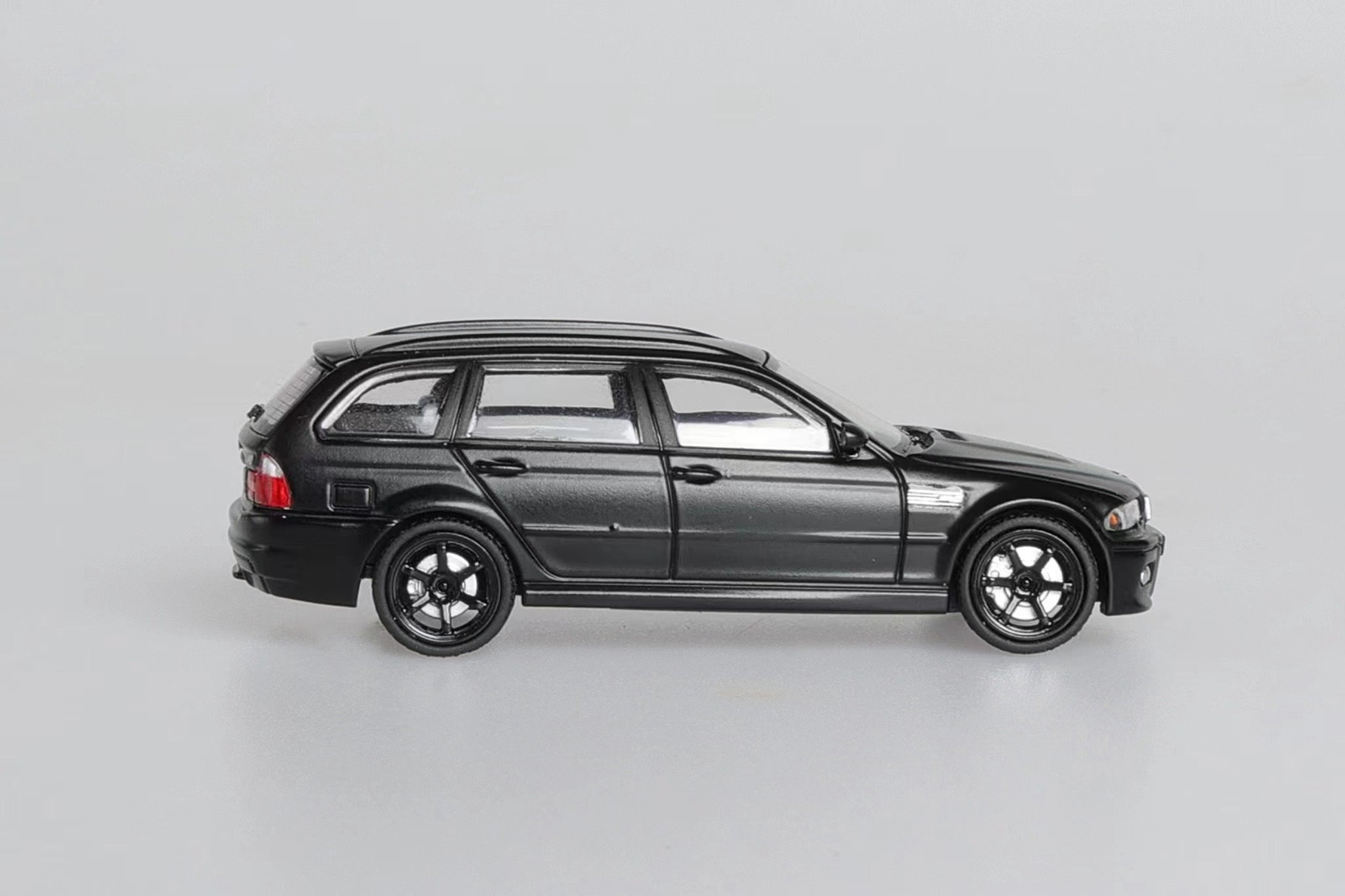 PREORDER Stance Hunters SH 1 64 BMW E46 Wagon diecast model C matte black black TE37 MODEL CARS UK INNO64 TARMAC diecast model