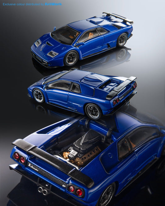 [ PREORDER ] Stance Hunters SH 1/64 - Diablo GT 1998 Metallic Blue diecast model car - MODEL CARS UKMODEL CAR#INNO64##TARMAC##diecast_model#