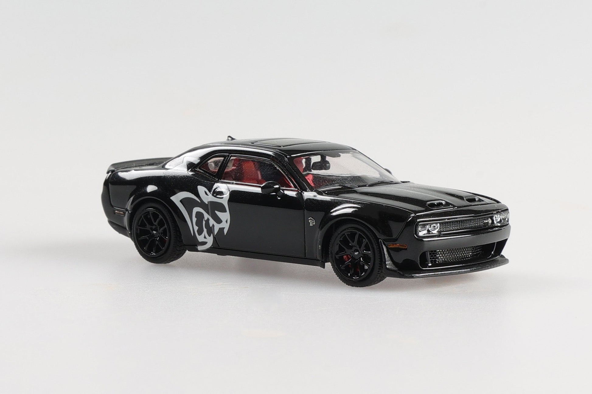 [ PREORDER ] Stance Hunters SH 1/64 - Dodge SRT Hellcat diecast model - Pearl Black with demon livery - MODEL CARS UKMODEL CAR#INNO64##TARMAC##diecast_model#