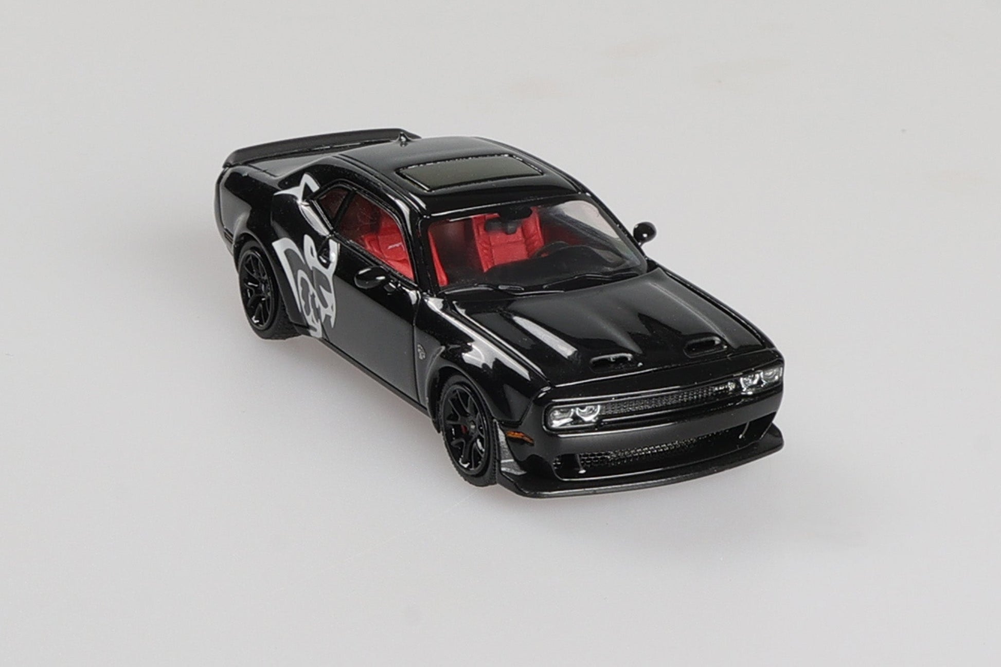 [ PREORDER ] Stance Hunters SH 1/64 - Dodge SRT Hellcat diecast model - Pearl Black with demon livery - MODEL CARS UKMODEL CAR#INNO64##TARMAC##diecast_model#