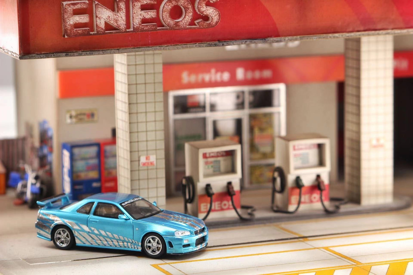 [ PREORDER ] Stance Hunters SH 1/64 - Gurucollector Skyline GTR R34 Chrome Blue diecast model. - MODEL CAR UKMODEL CAR#INNO64##TARMAC##diecast_model#