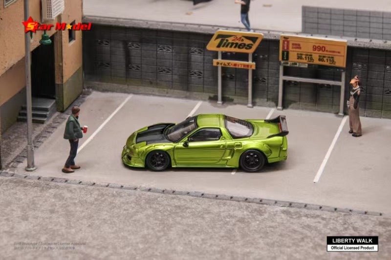 [ PREORDER ] Star Model 1/64 - Japanese LBWK authorized product, LB-Works NSX wide-body modified version diecast model - Carbon Hood -Transparent Green - MODEL CARS UKMODEL CAR#INNO64##TARMAC##diecast_model#