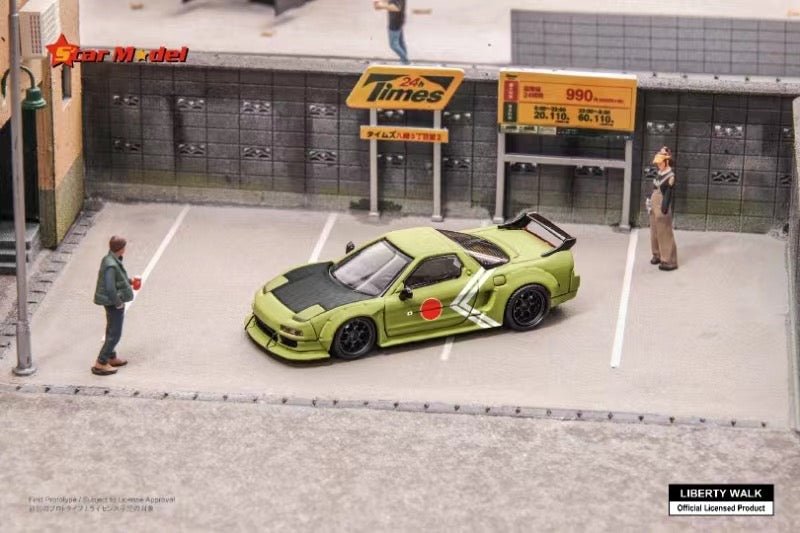 [ PREORDER ] Star Model 1/64 - Japanese LBWK authorized product, LB-Works NSX wide-body modified version diecast model - Carbon Hood -Zero Green - MODEL CARS UKMODEL CAR#INNO64##TARMAC##diecast_model#