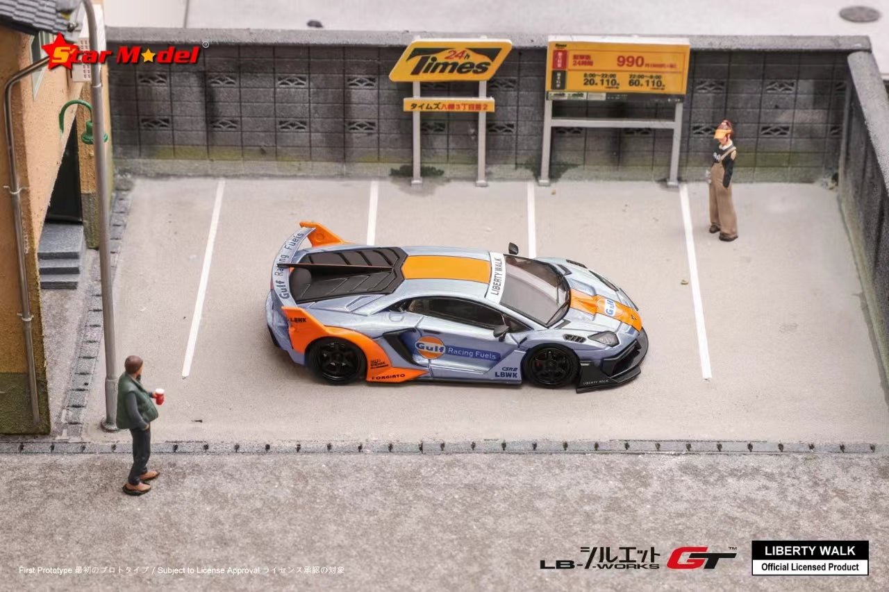 [ PREORDER ] Star Model - 1:64 Lamborghini LP700 - 4，LB - Silhouette Works Aventador GT Evo diecast model - Gulf Raw Ice Blue (Japanese LBWK authorized products) - MODEL CARS UKMODEL CAR#INNO64##TARMAC##diecast_model#