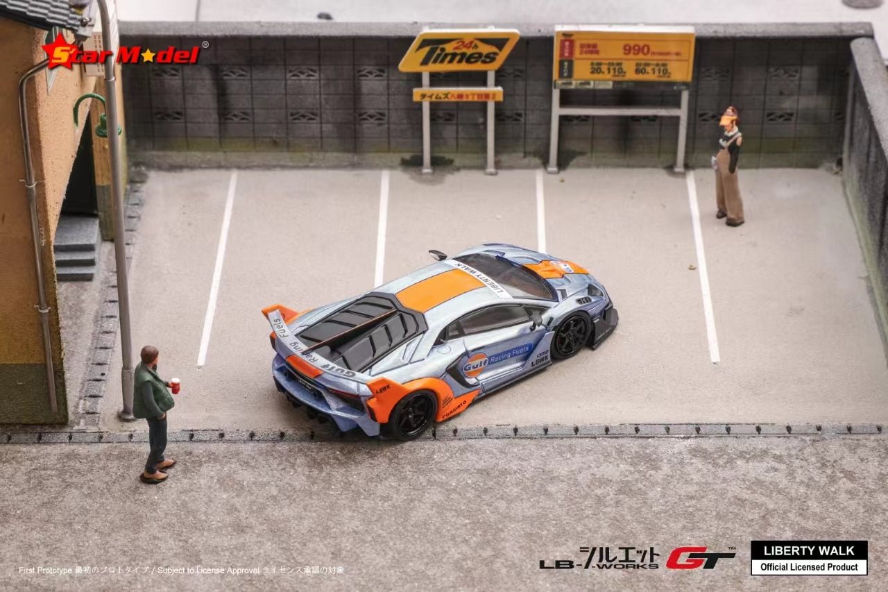 [ PREORDER ] Star Model - 1:64 Lamborghini LP700 - 4，LB - Silhouette Works Aventador GT Evo diecast model - Gulf Raw Ice Blue (Japanese LBWK authorized products) - MODEL CARS UKMODEL CAR#INNO64##TARMAC##diecast_model#