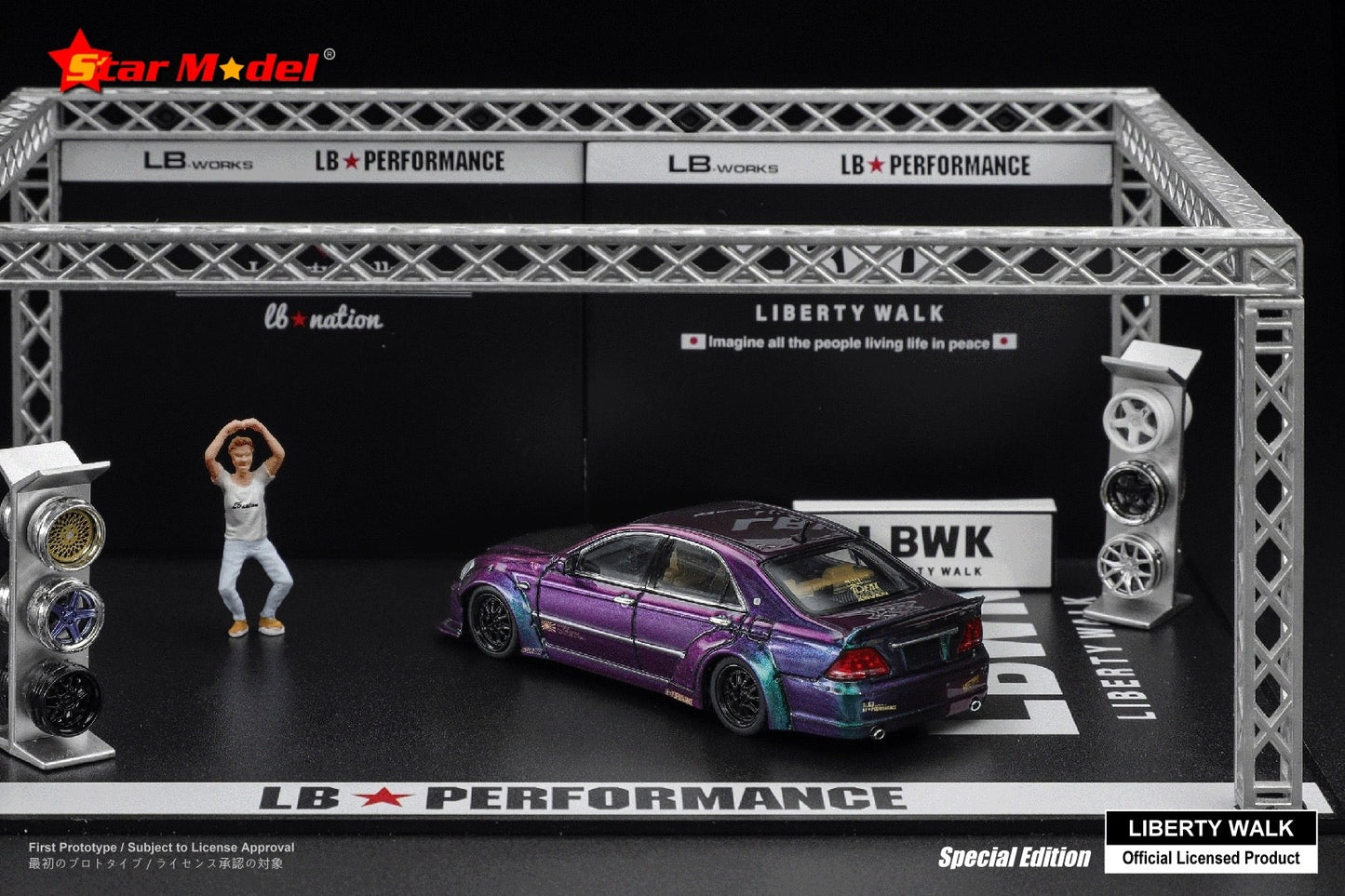 [ PREORDER ] Star Model - 1:64 LBWK licensed Crown The 12nd Generation S180,LB nation diecast model car - Magic Purple Special Edition - MODEL CARS UKMODEL CAR#INNO64##TARMAC##diecast_model#