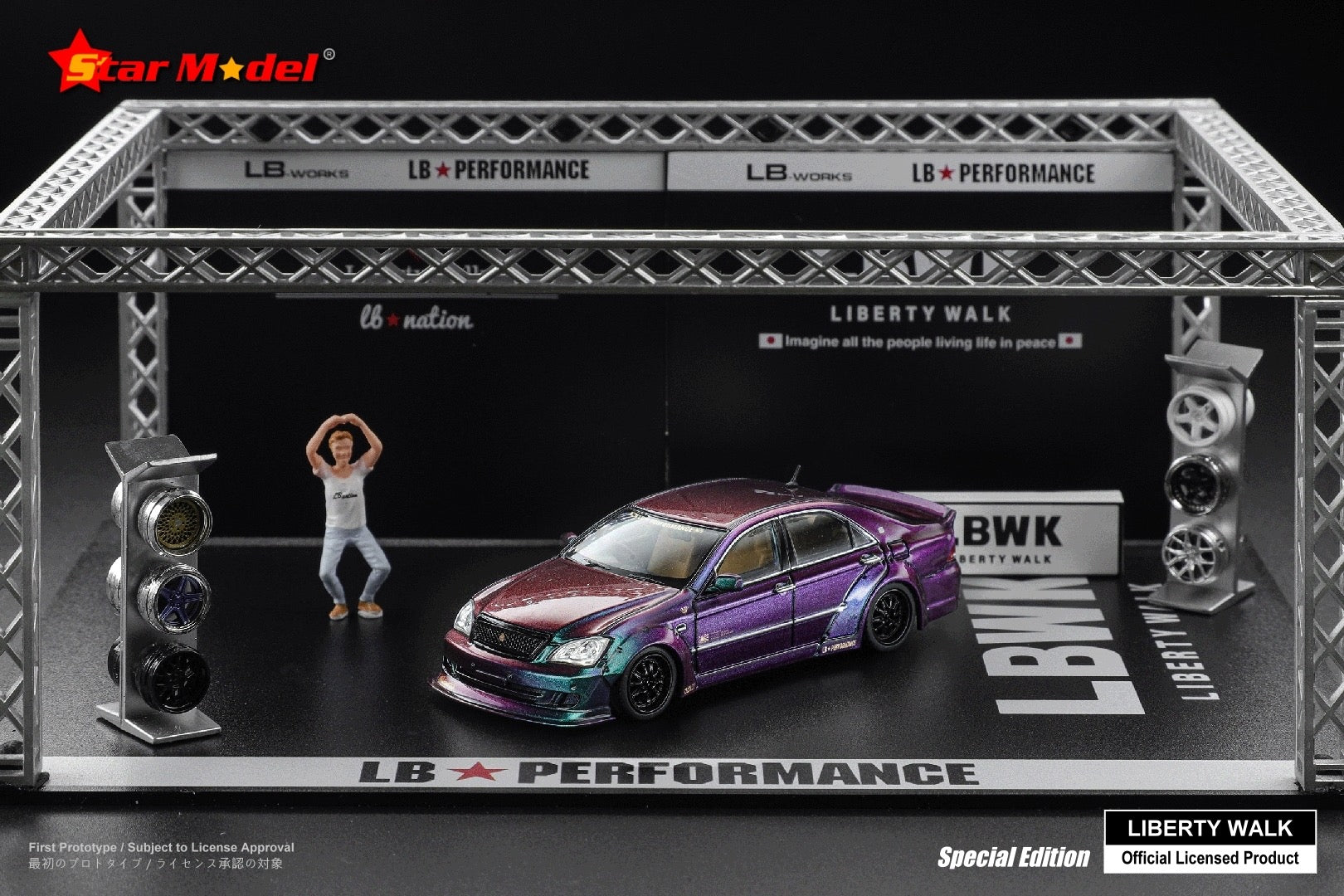 [ PREORDER ] Star Model - 1:64 LBWK licensed Crown The 12nd Generation S180,LB nation diecast model car - Magic Purple Special Edition - MODEL CARS UKMODEL CAR#INNO64##TARMAC##diecast_model#