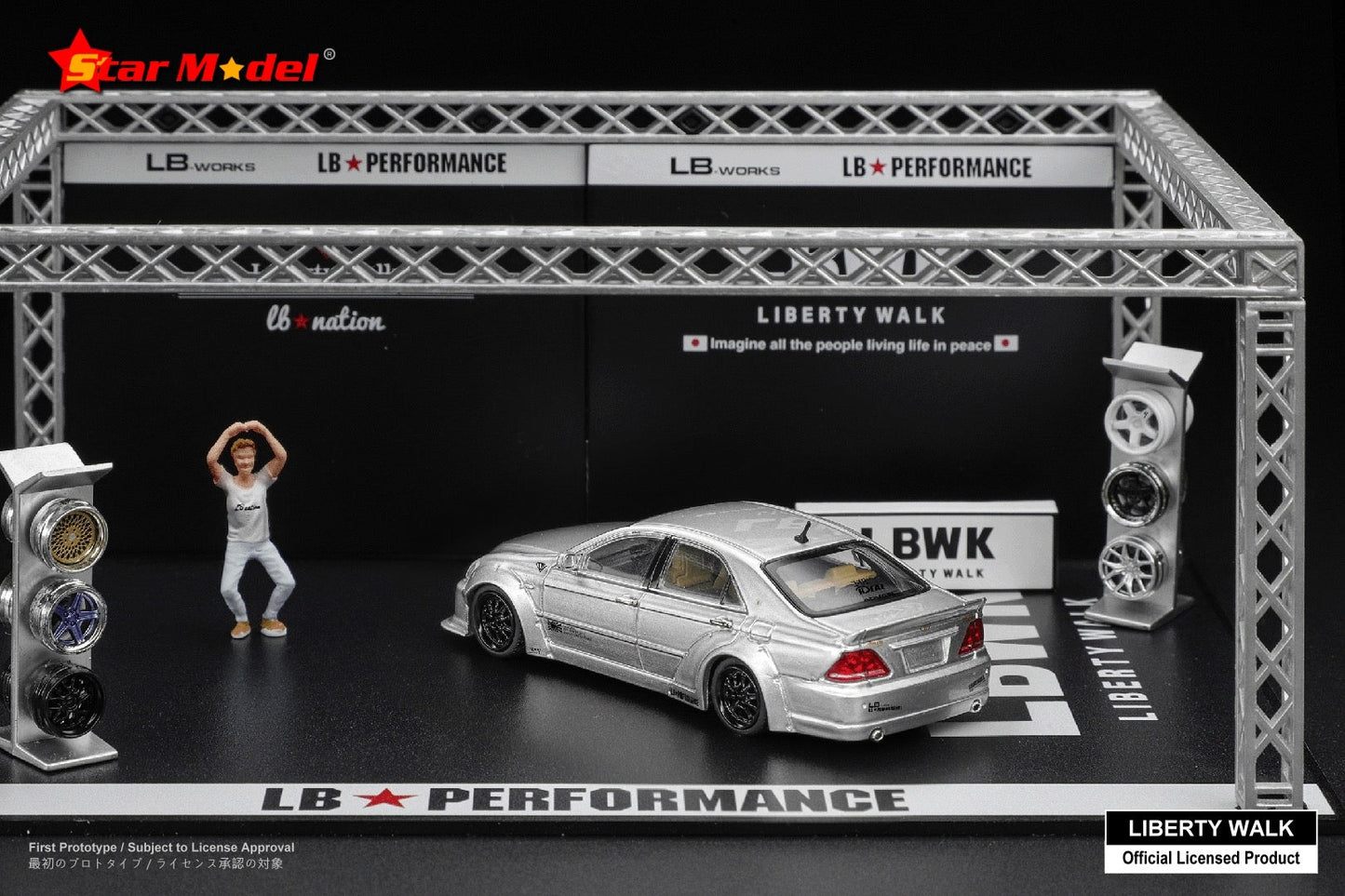 [ PREORDER ] Star Model - 1:64 LBWK licensed Crown The 12nd Generation S180,LB nation diecast model car - Silver - MODEL CARS UKMODEL CAR#INNO64##TARMAC##diecast_model#