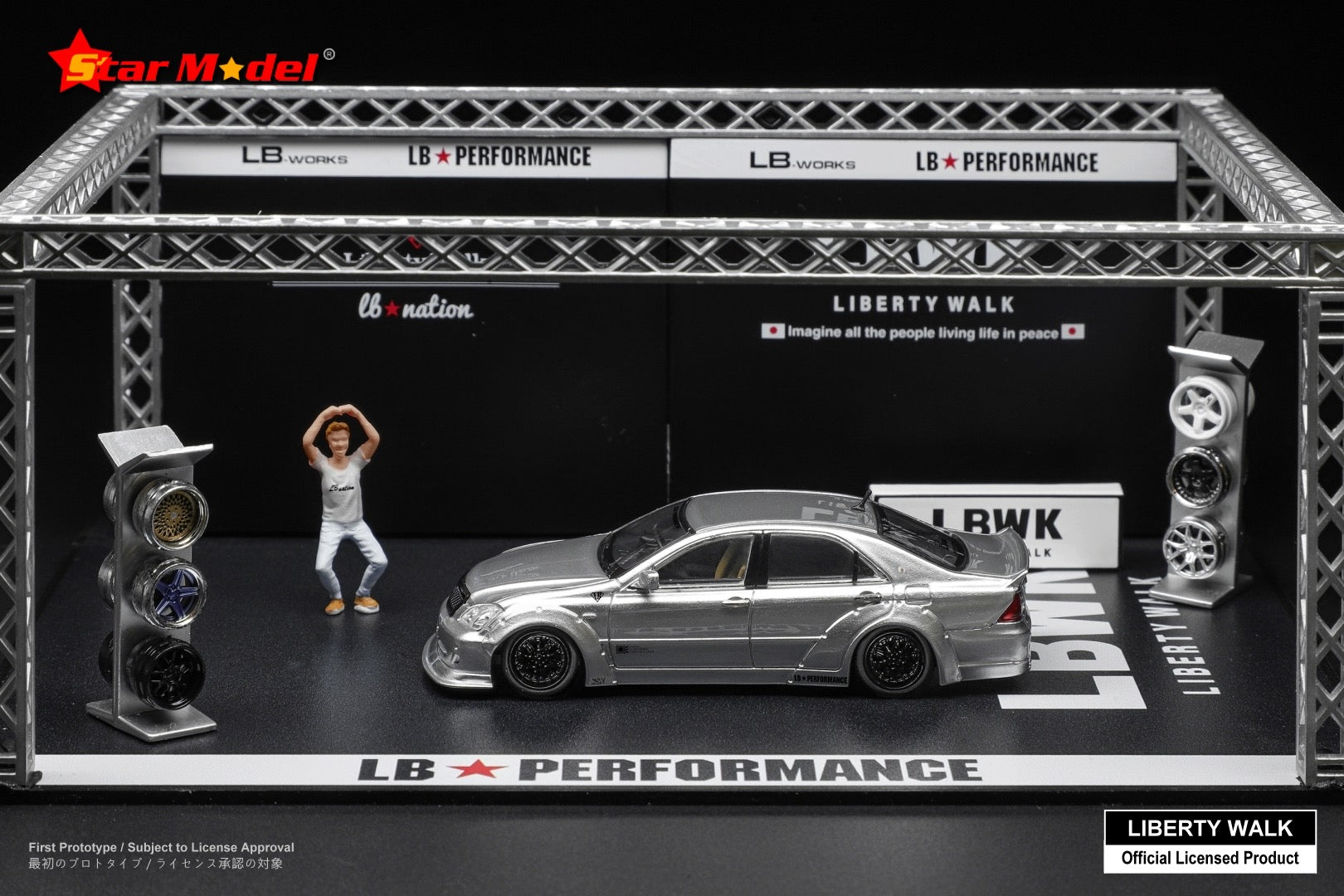 [ PREORDER ] Star Model - 1:64 LBWK licensed Crown The 12nd Generation S180,LB nation diecast model car - Silver - MODEL CARS UKMODEL CAR#INNO64##TARMAC##diecast_model#