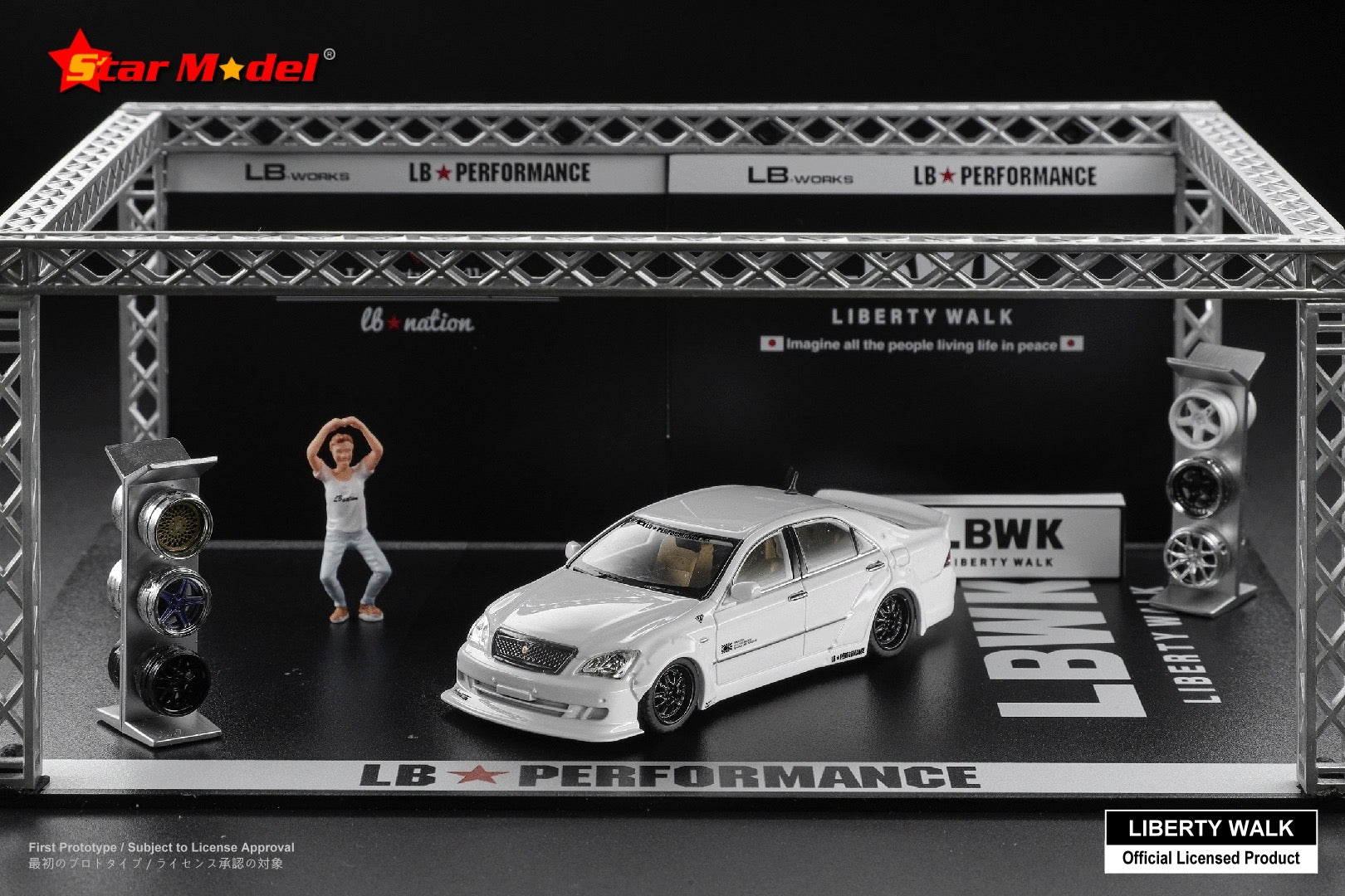 [ PREORDER ] Star Model - 1:64 LBWK licensed Crown The 12nd Generation S180,LB nation diecast model car - White - MODEL CARS UKMODEL CAR#INNO64##TARMAC##diecast_model#