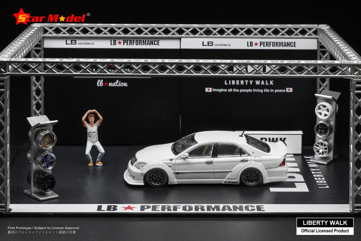 [ PREORDER ] Star Model - 1:64 LBWK licensed Crown The 12nd Generation S180,LB nation diecast model car - White - MODEL CARS UKMODEL CAR#INNO64##TARMAC##diecast_model#